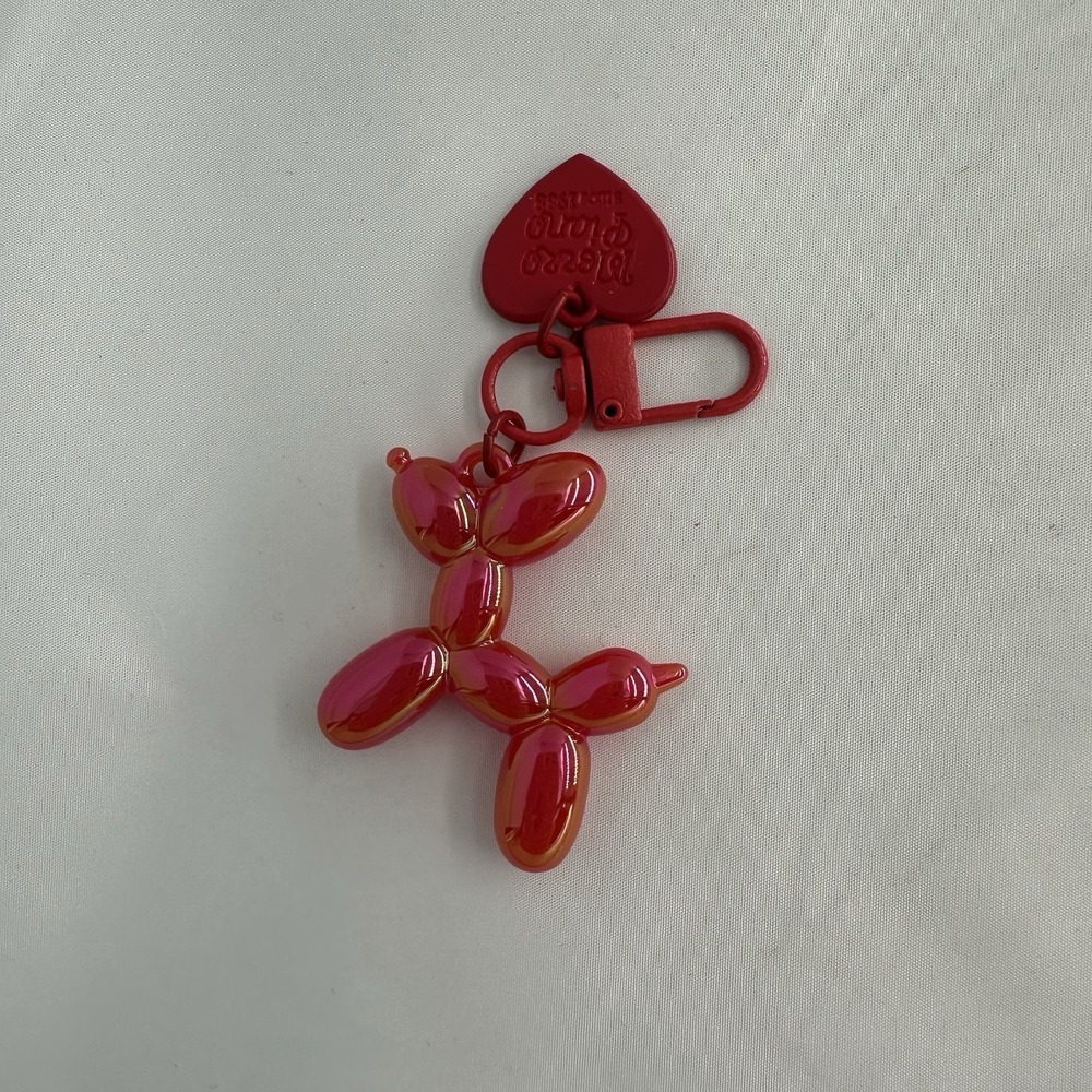 Balloon Dog Keychain Punk Y2K for Women Bag Pendant Jewelry Red New